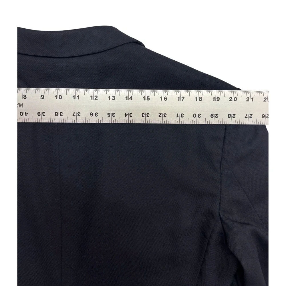Ermenegildo Zegna 58 48R Navy Blue Cool Effect Hopsack Blazer Jacket Sport Coat